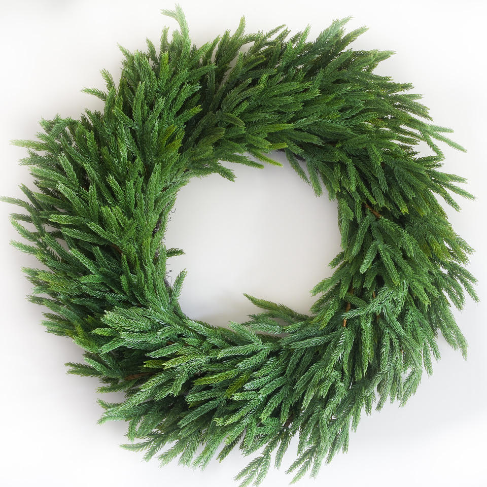 30" Norfolk Pine Wreath (Extra Full)